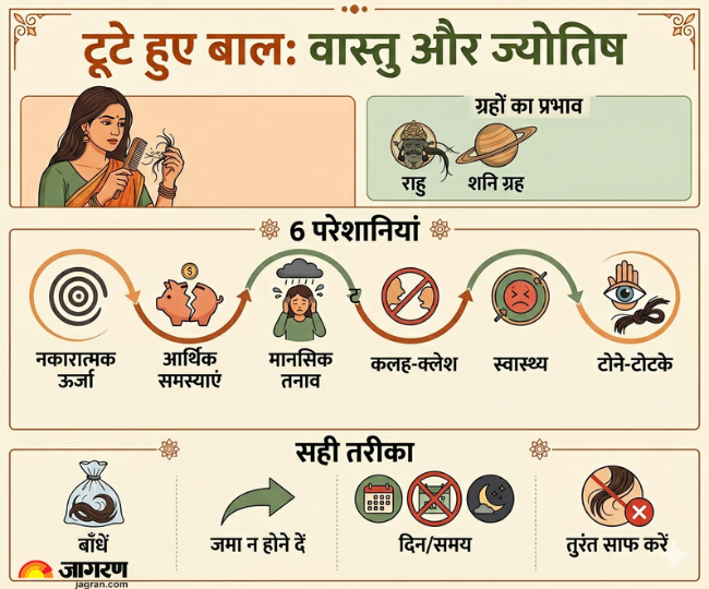 टूटे हुए बालों वास्तु और ज्योतिष